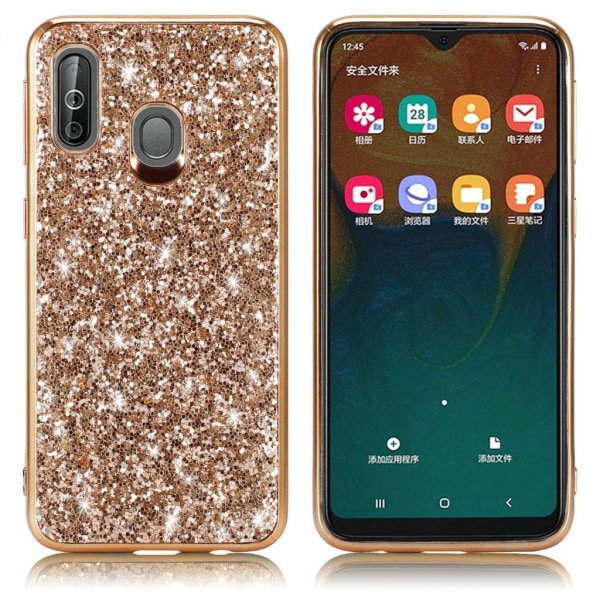 Glitter Samsung Galaxy A40 skal - Guld Guld