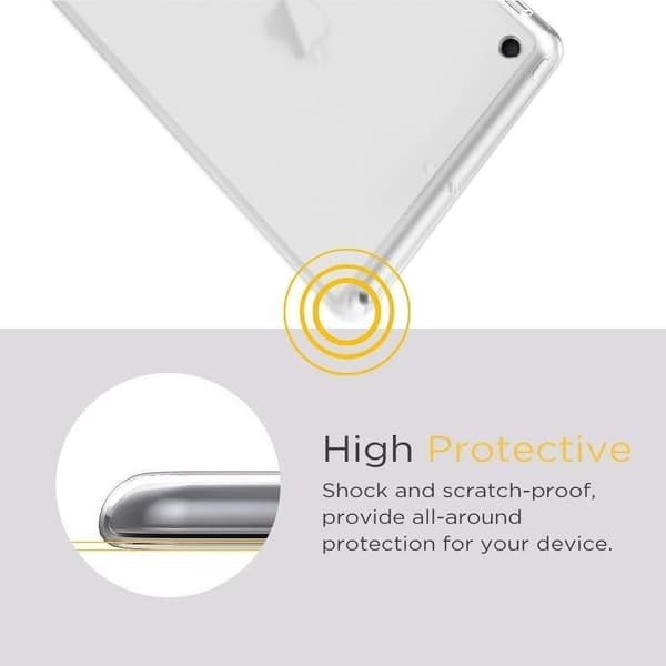 iPad 10.2 (2021) / (2020) / (2019) TPU läpinäkyvä suojus karkaistulla lasilla Transparent