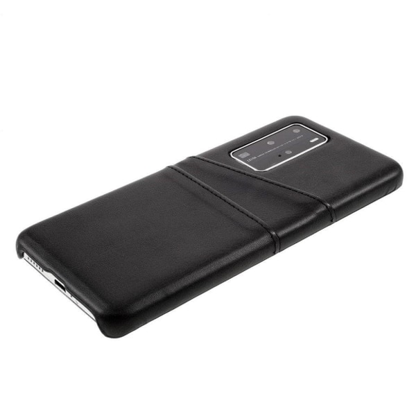 Dual Card Cover - Huawei P40 Pro - Sort Black