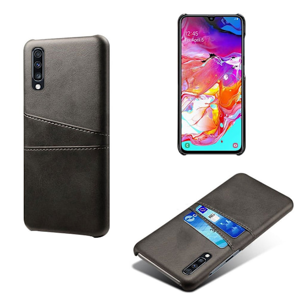 Samsung Galaxy A70 skal med korthållare - Svart Svart