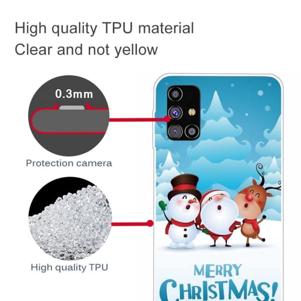 Juleveske til Samsung Galaxy M51 - Julebilde Av Familien Transparent