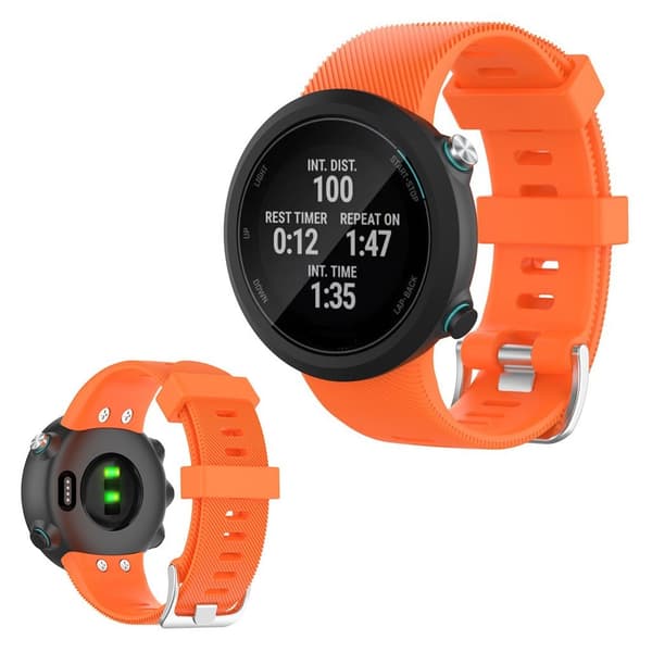 Garmin Swim 2 / Forerunner 45 / 45S kestävä silikoninen ranneke - Oranssi Orange