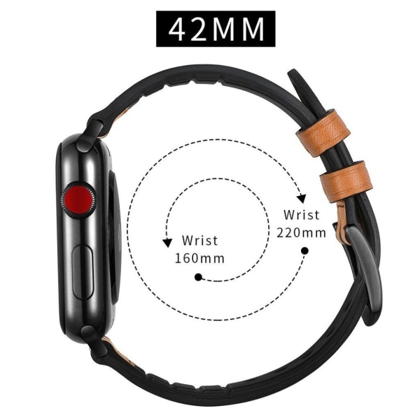 Apple Watch Series 5 44mm ægte læder Urrem - Brun Brown