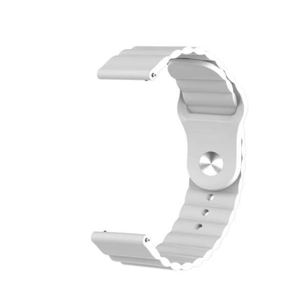 22mm Universal enkel silikone urrem - Hvid White