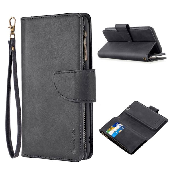 Premium Wallet iPhone 6 / 6S kotelot - Musta Black