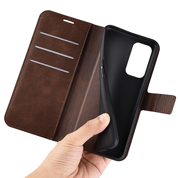 Lompakko Nahkakotelo For Xiaomi Redmi Note 11T 5G / Note 11s 5g - Tumman Ruskea Brown
