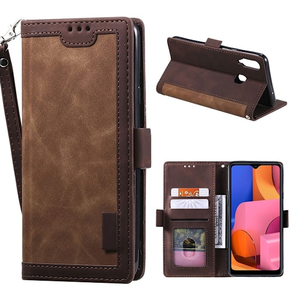Suburbian läder Samsung Galaxy A20s fodral - Brun Brun