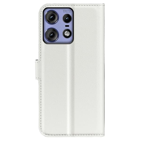 Classic Motorola Edge 50 Pro flip kuoret - Valkoinen White