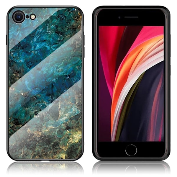 Fantasy Marmor iPhone SE 2020 skal - Smaragd Grön