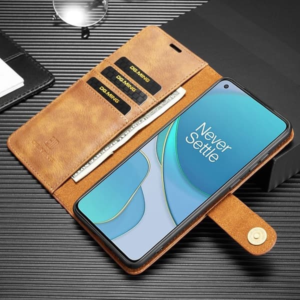 DG.MING OnePlus 8T 2-in-1 pung etui - brun Brown