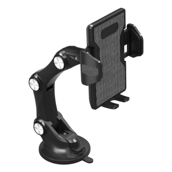 Universal suction cup base car phone holder Black