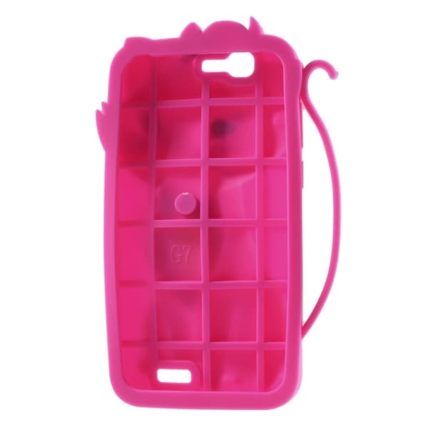 Hauger Huawei Ascend G7 Silicone Deksel - Varm Rosa Pink