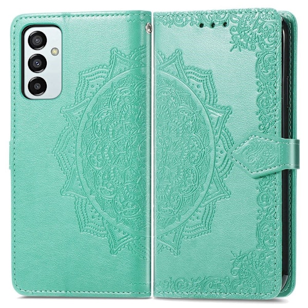 Mandala läder Samsung Galaxy M23 fodral - Grön Grön