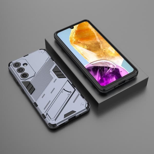 Stötsäkert Samsung Galaxy M55 skal med modernt utseende - Mörkblå Blå