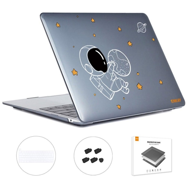 HAT PRINCE MacBook Pro 13 (A2251, A2289, 2020) / M1 / M2 (A2338, 2020) astronautti tyyli ja näppäimistön suojus - Kädet Maan Päällä Ja Tähdet White