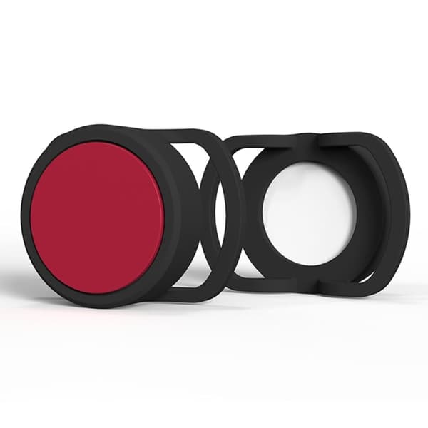 AirTags silikonebeskyttelsescover - Sort / Rød Black