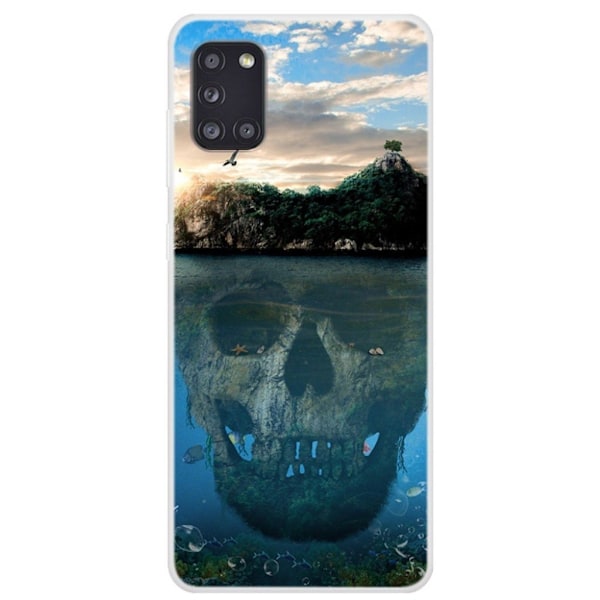 Deco Samsung Galaxy A31 kuoret - Pääkallo Multicolor