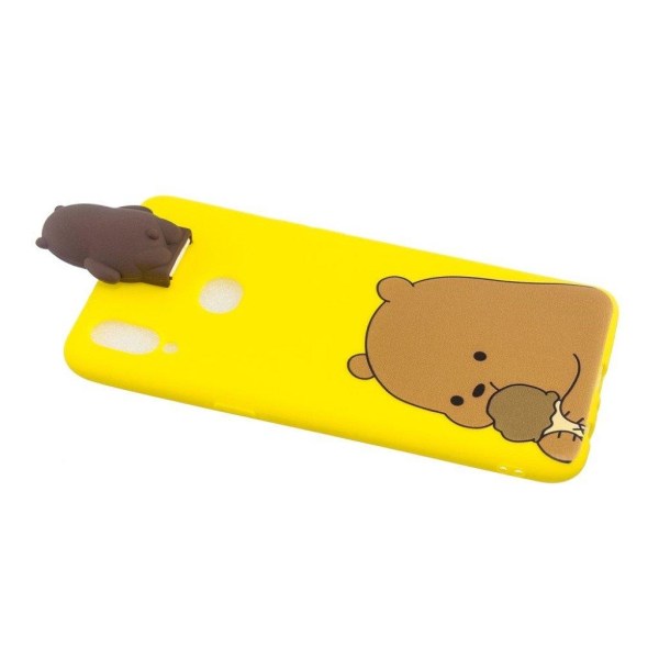 Cute 3D Samsung Galaxy A10s cover - Grizzlybjørn Yellow