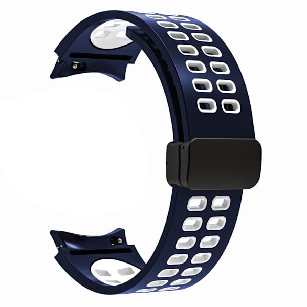 Samsung Galaxy Watch 5 (44mm) / (40mm) / 4 (44mm) / (40mm) kaksivärinen silikonikellon hihna - Sininen / Valkoinen Blue