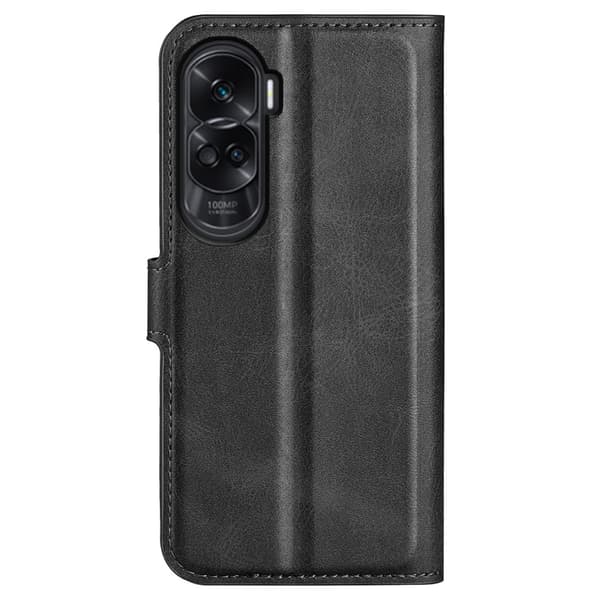 Honor 90 Lite / Honor X50i nahkainen lompakokkotelo - Musta Black