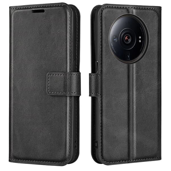 Læderetui med Pung til Xiaomi 12s Ultra - Sort Black