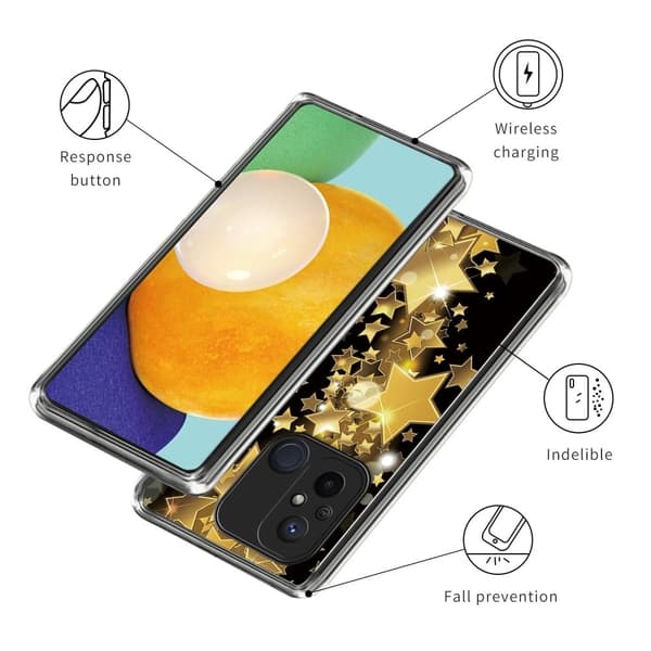 Deco Xiaomi Redmi 12C skal - Gyllene Stjärnor Guld