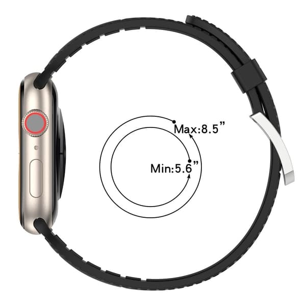 Apple Watch Series 8 (41mm) viileä silikoniranneke - Musta Black