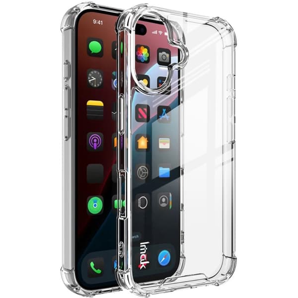 IMAK Airbag iPhone 16 skal - Genomskinlig Transparent