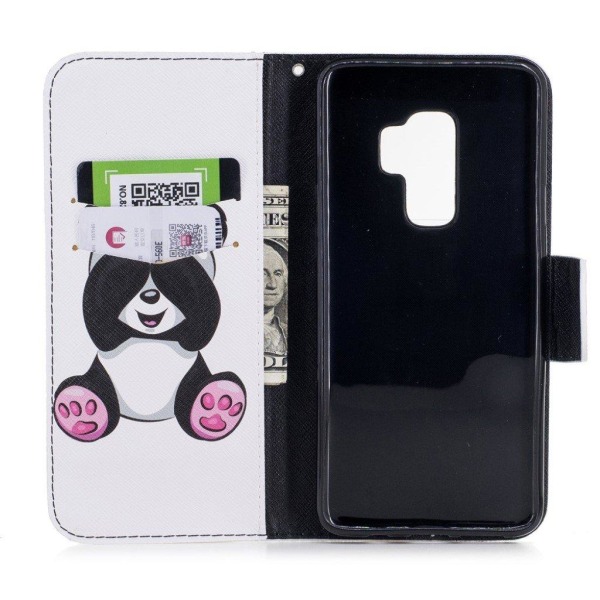 Samsung Galaxy S9 Plus Printet Mønster PU læder flip etui - sød Panda Multicolor