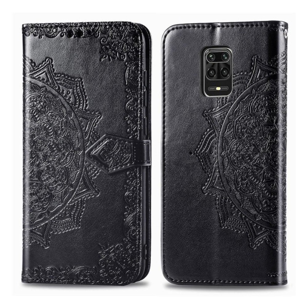 Mandala Xiaomi Redmi Note 9 Pro Max / 9 Pro / 9s Flip Fodral - Svart Svart