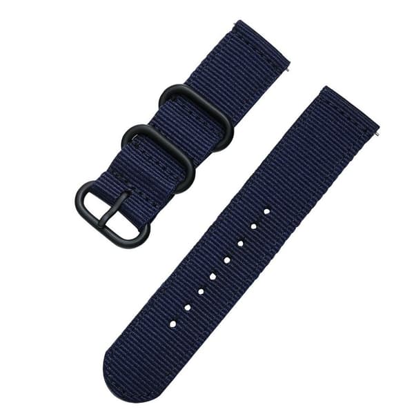 Samsung Galaxy Watch (46mm) / Huawei Watch GT klockarmband i nylon - Blå Blå