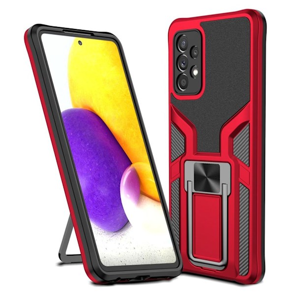 Stöttåligt Samsung Galaxy A72 5G hybridskal - Röd Röd
