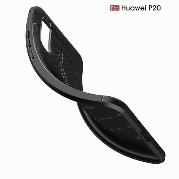 Huawei P20 Deksel laget av silikon - Svart Black