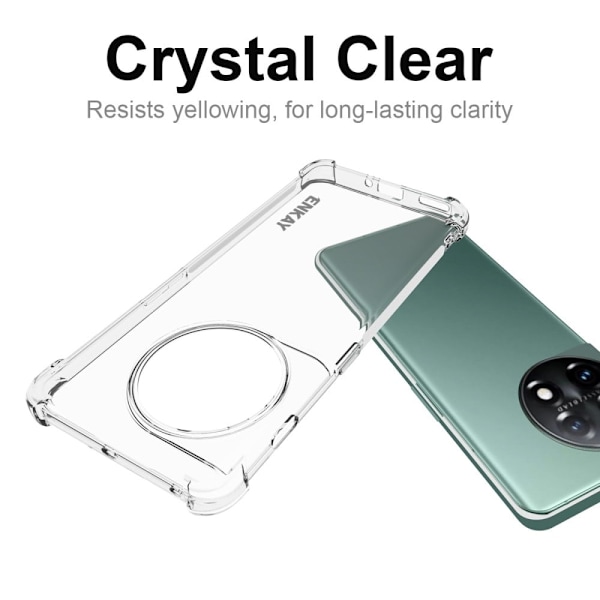 ENKAY klart faldsikkert etui til OnePlus 11 Transparent