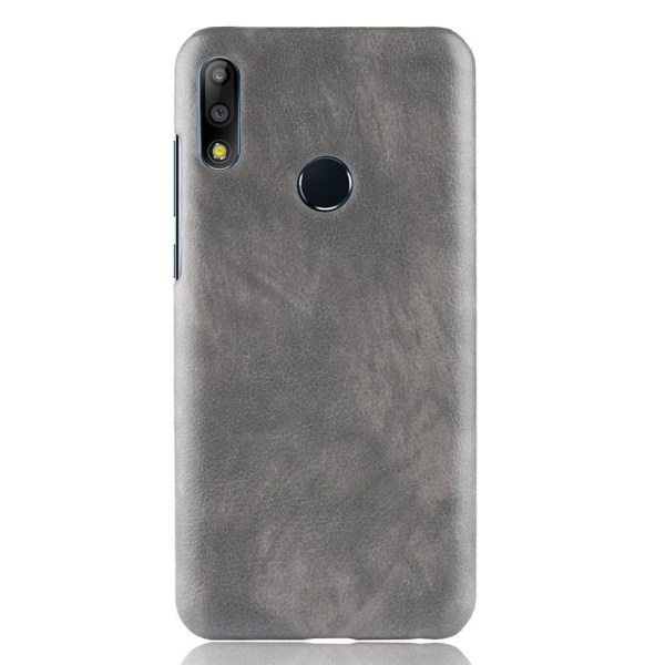 Asus ZenFone Max Pro (M2) litchi tekstur læderetui - Grå Silver grey