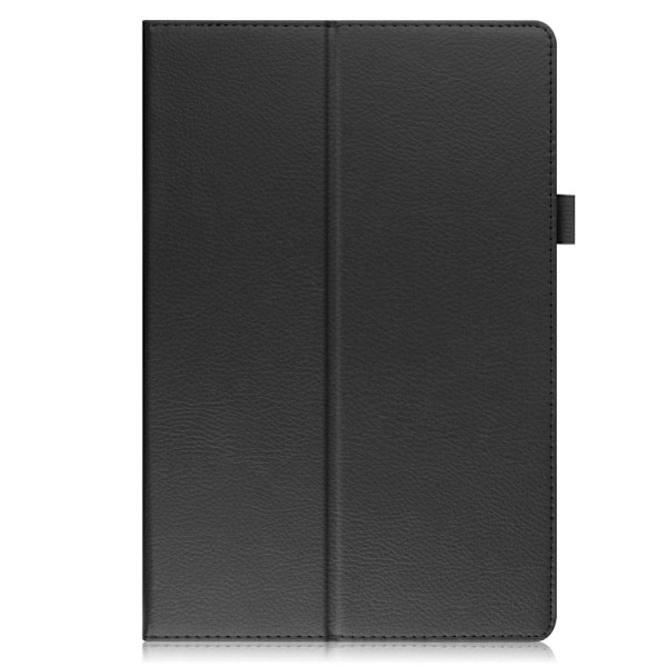 Foldbart etui med Lichi-tekstur til Samsung Galaxy Tab A8 10.5 (2021) - Sort Black