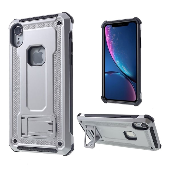 iPhone Xr skyddsfodral av plast och TPU - Silver Silvergrå