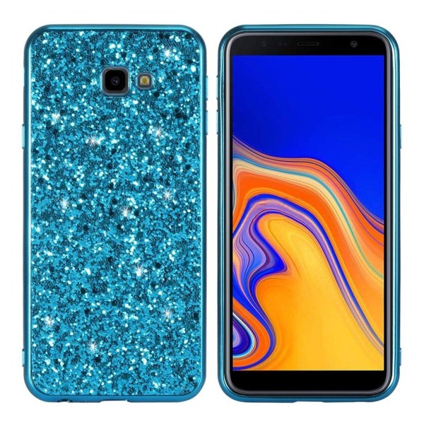 Glitter Samsung Galaxy J4 Plus (2018) skal - Blå Blå