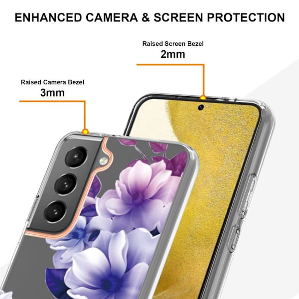 Super Slim och Hållbar Mjukskal till Samsung Galaxy S23 Plus - Hc004 Purple Begonia Lila