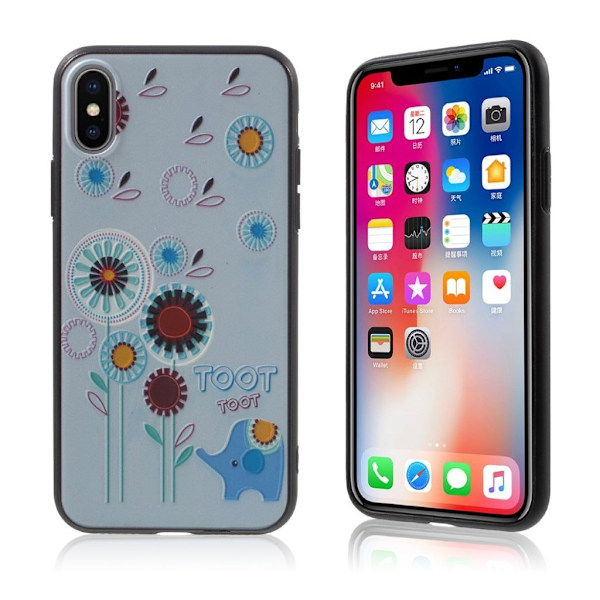 iPhone X Skal med ett läckert motiv - Blommor multifärg