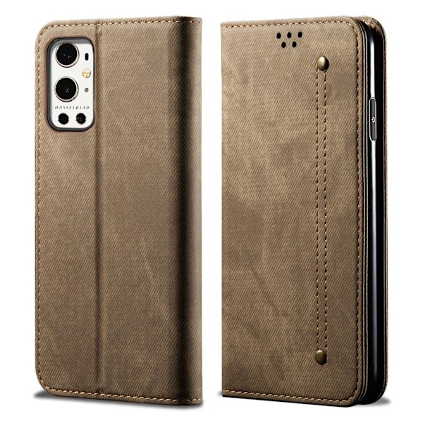 Jeans OnePlus 9 Pro Flippetui - Khaki Brown