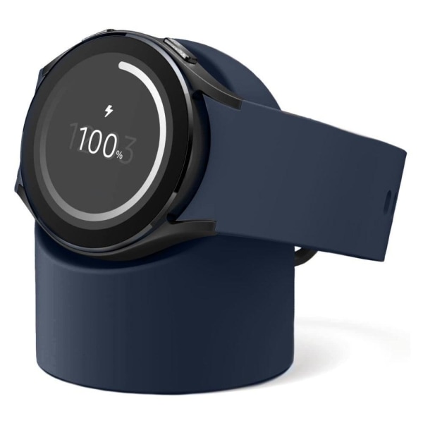 Silicone charger and stand for smartwatch - Dark Blue Blue