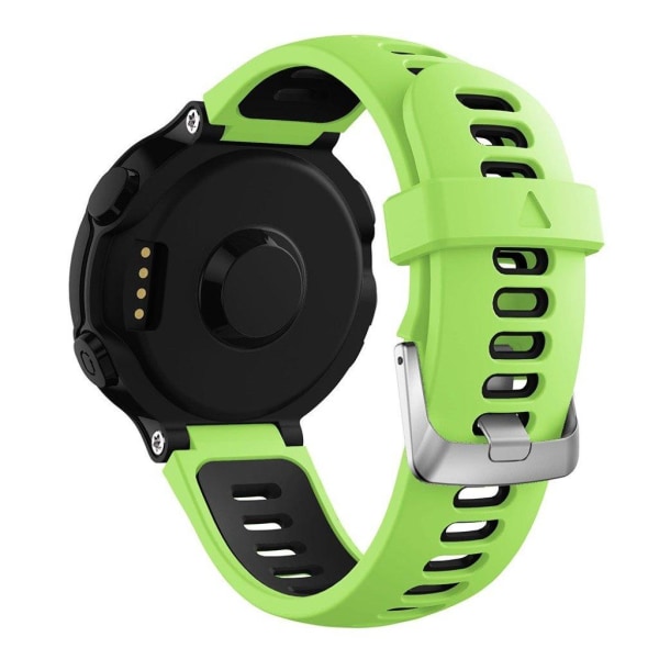 Garmin Forerunner 735XT / 220 / 230 / 235 / 620 / 630 klockarmband i silikon - Grön / Svart Grön