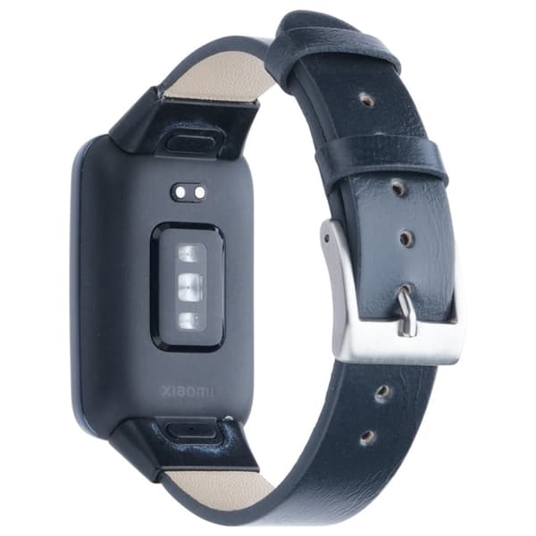 Xiaomi Mi Band 7 Pro Ægte læderrem - Midnatsblå Blue