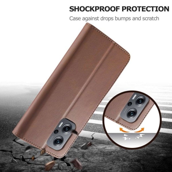 LC.IMEEKE Xiaomi Redmi Note 11E / 11 Prime 5g / M4 5g Flip Etui - Brun Brown