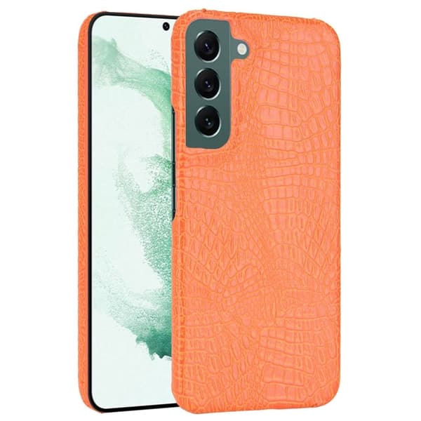 Croco Etui Samsung Galaxy S22 - Oransje Orange