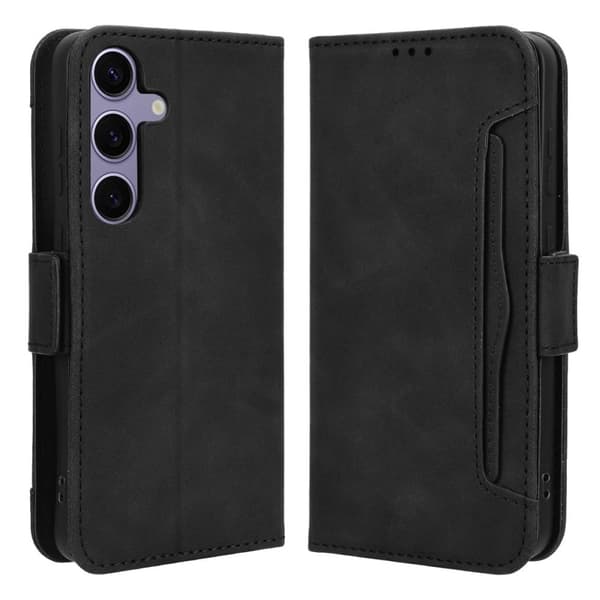 Samsung Galaxy S24 moderni nahkainen lompakkokotelo - Musta Black