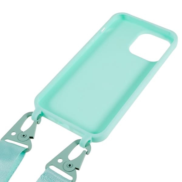 iPhone 14 Pro matt fodral med nyckelband - Mintgrön Grön