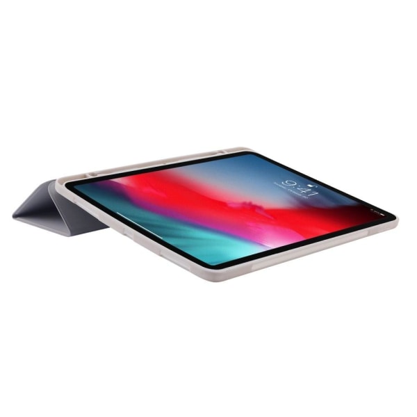 iPad Pro 12.9 (2022) / (2021) / (2020) tredubbelt läderfodral - Grå Silvergrå