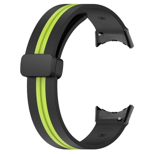 Google Pixel Watch kaksivärinen silikonikellon hihna - Musta / Vihreä Green